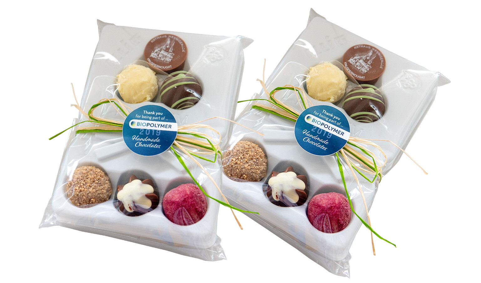 Cooperation with BASF, material manufacturer: Sustainable package manufactured out of biologically degradable ecovio® plastic material. Cooperation with BASF, material manufacturer: Sustainable package manufactured out of biologically degradable ecovio® plastic material.