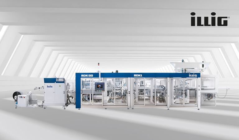 ILLIG K2019 thermoformer RDKL 80 for brilliante IML-T decoration of lids NEW | © ILLIG Maschinenbau GmbH & Co. KG ILLIG K2019 thermoformer RDKL 80 for brilliante IML-T decoration of lids NEW | © ILLIG Maschinenbau GmbH & Co. KG